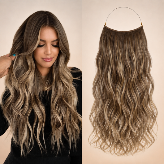 Premium Halo Hair Extensions | NoClip Hair