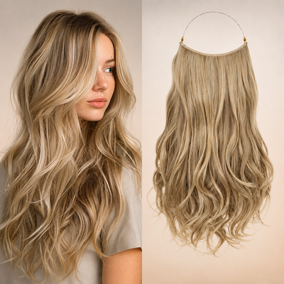 Premium Halo Hair Extensions | NoClip Hair
